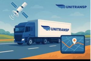 caminhão bau de transporte da unitransp