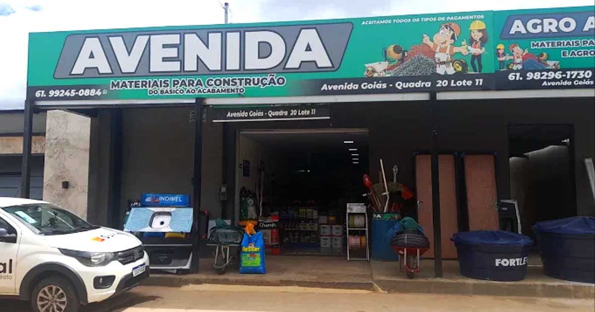 Avenida Materiais para Construção e Agropecuária, tudo para construção, do básico ao acabamento e produtos agropecuários.